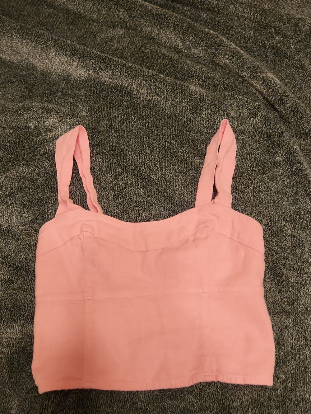 Pink Cropped Tank Top